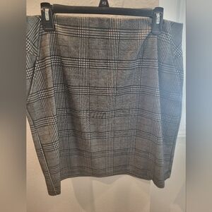 Gray Plaid Skirt